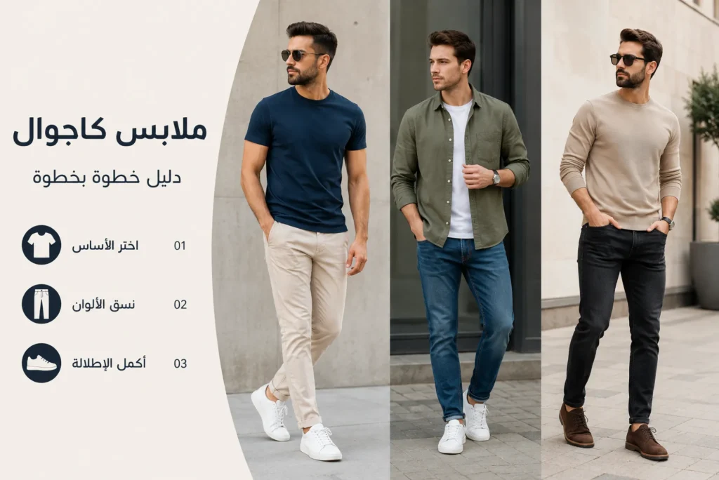 ملابس كاجوال دليل خطوة بخطوة